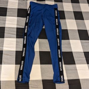 Ivy Park logo blue compression leggings